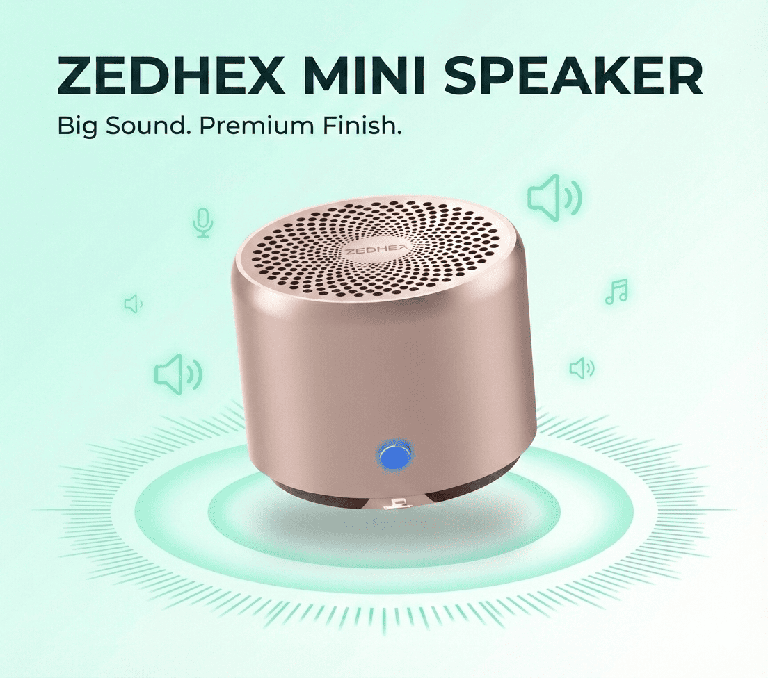 ZEDHEX S100 Mini Bluetooth Speaker - Rosegold