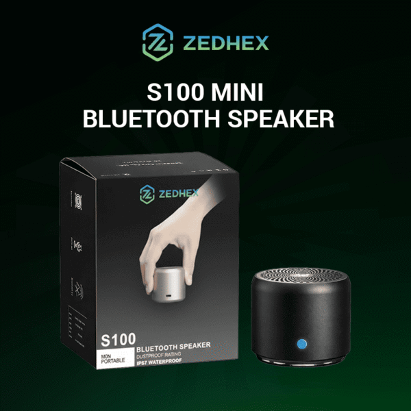 ZEDHEX S100 Mini Bluetooth Speaker - Black - Image 2